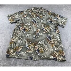 CMP Moda Men's 2XLLT Tropical Leaf Print Short Sleeve Button Up Shirt